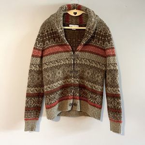 VTG Susan Bristol Fair Isle Wool Cardigan Sweater | SZ S